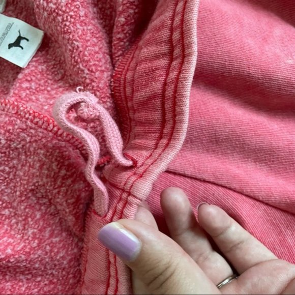 Victoria's Secret PINK | Distressed Coral Logo Print Joggers | Size Large - Picture 7 of 14